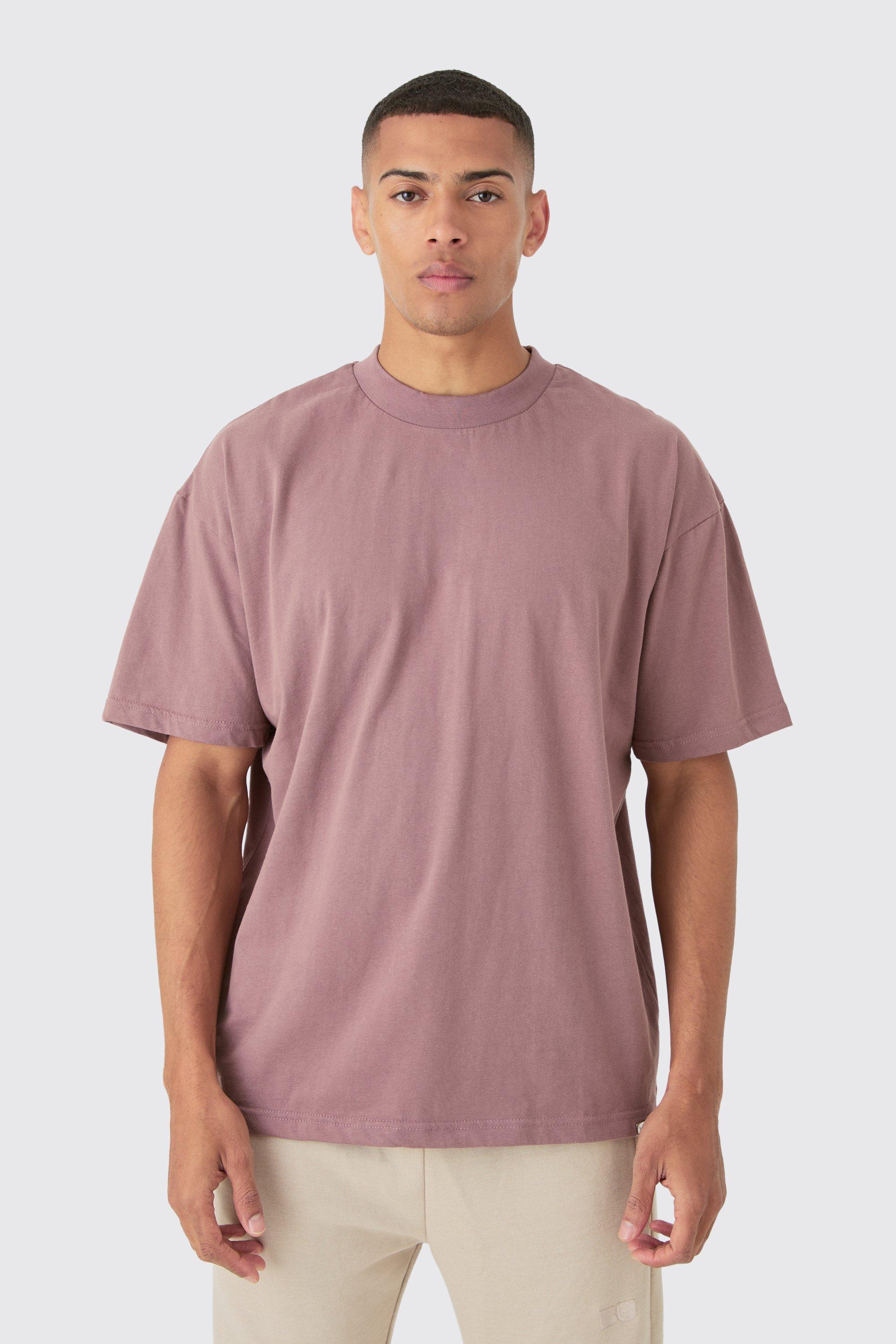 Oversized Extended Neck Heavyweight T-shirt | boohooMAN USA Product Image