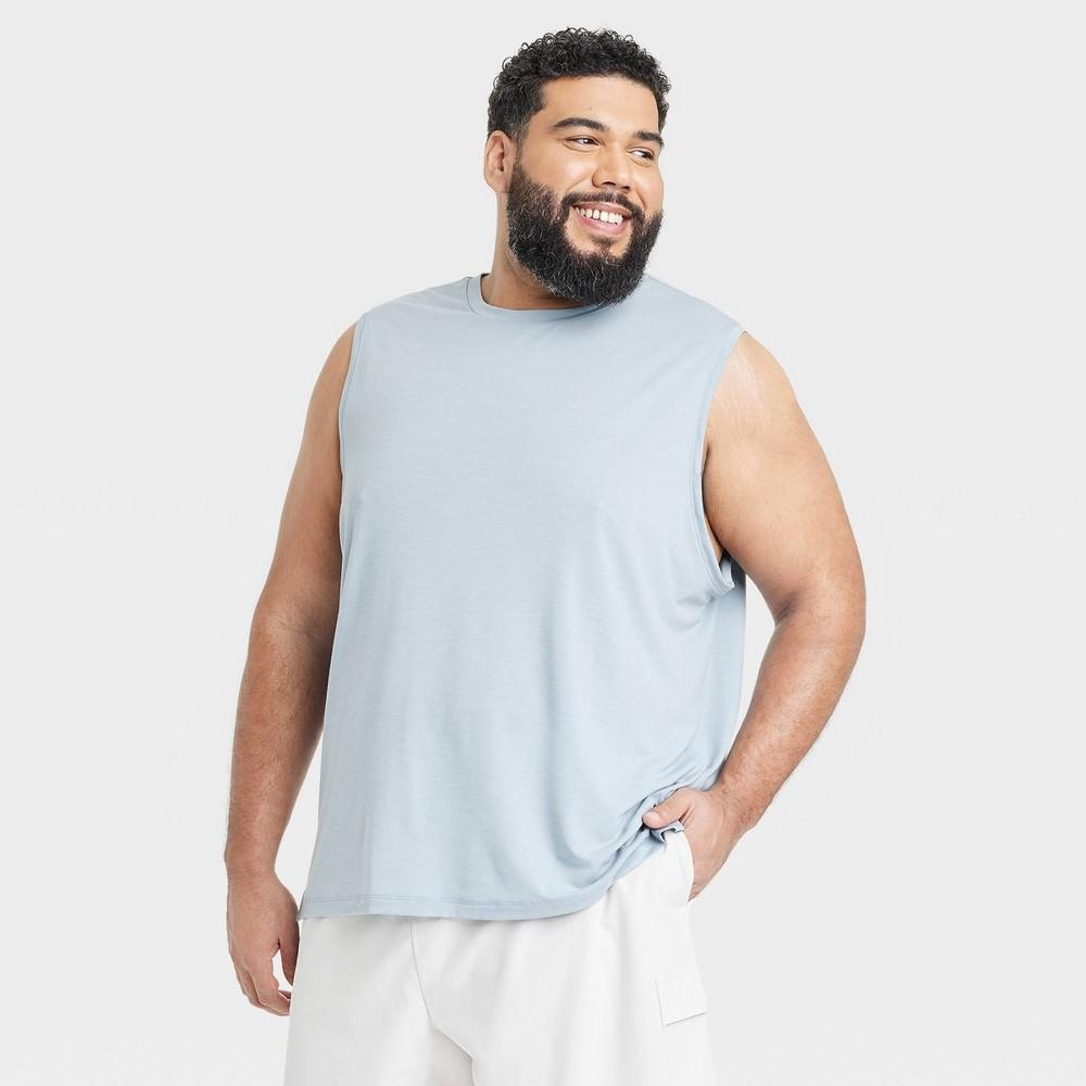 Mens Big Sleeveless Performance T-Shirt - All In Motion Light Blue 3XL Product Image