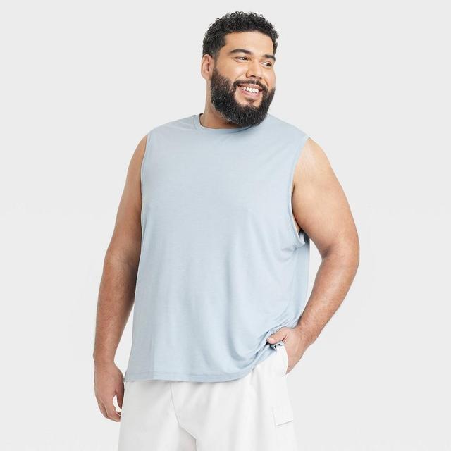 Mens Big Sleeveless Performance T-Shirt - All In Motion Light Blue 3XL Product Image