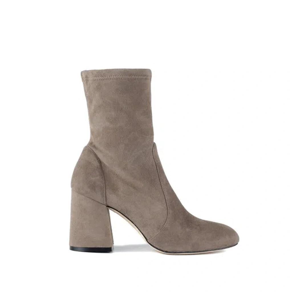 STUART WEITZMAN Flareblock 85 Stretch Bootie Stone In Gray Product Image