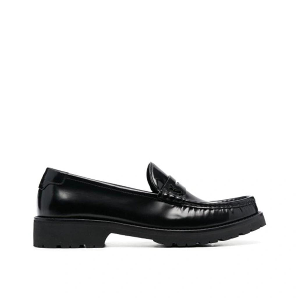 Black Leather Loafers Product Image