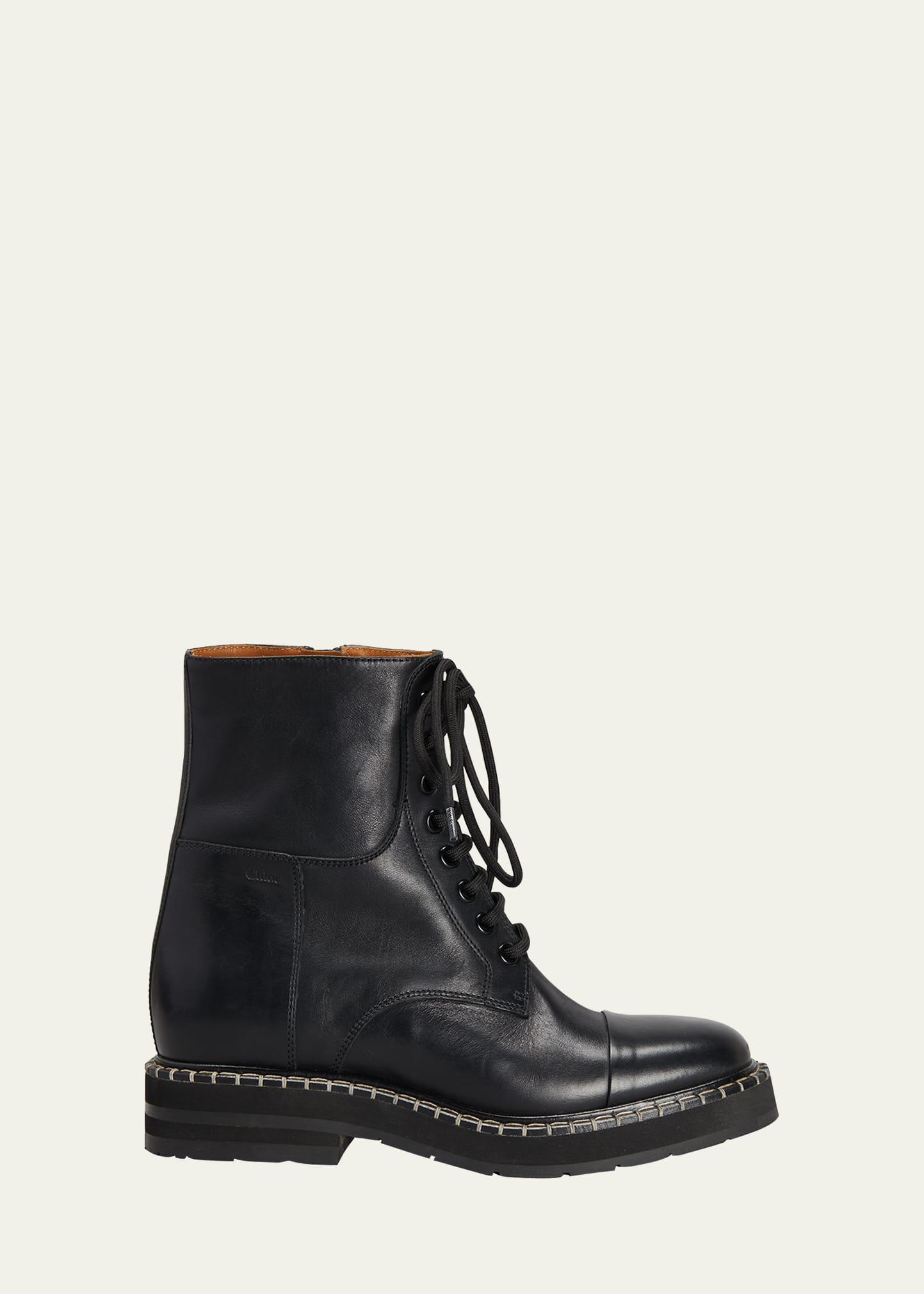 Noua Leather Lace-Up Ankle Boots Product Image