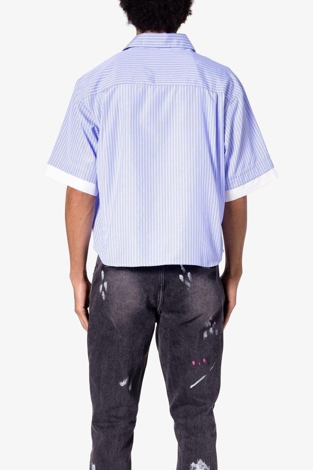 Dual Layered Striped Shirt - Blue Product Image