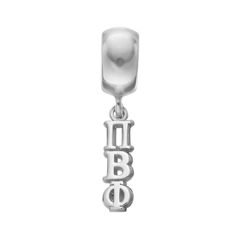 LogoArt Sterling Silver Pi Beta Phi Sorority Charm, Womens, Grey Product Image