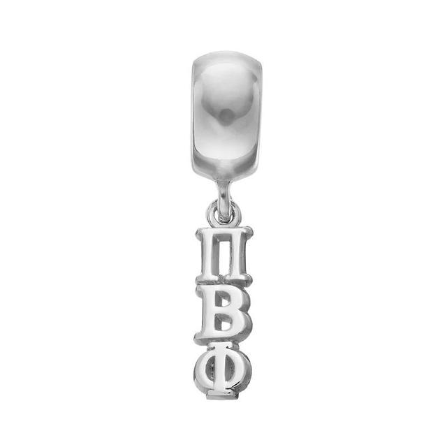 LogoArt Sterling Silver Pi Beta Phi Sorority Charm, Womens, Grey Product Image