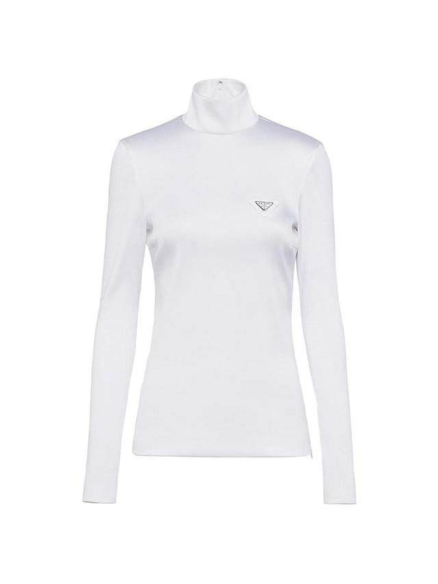 Womens Stretch Satin Top Product Image