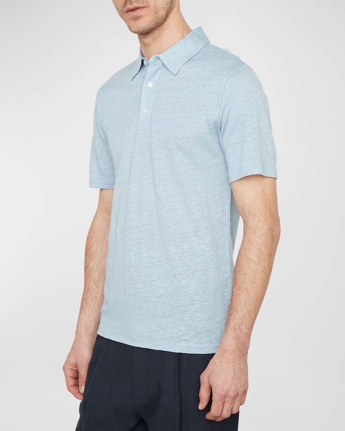 Mens Linen Polo Shirt Product Image