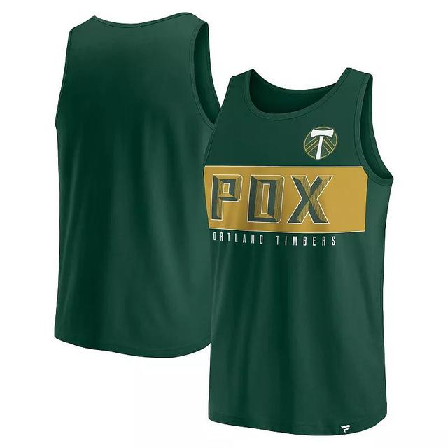 Mens Fanatics Branded Portland Timbers Run Angle Tank Top Product Image