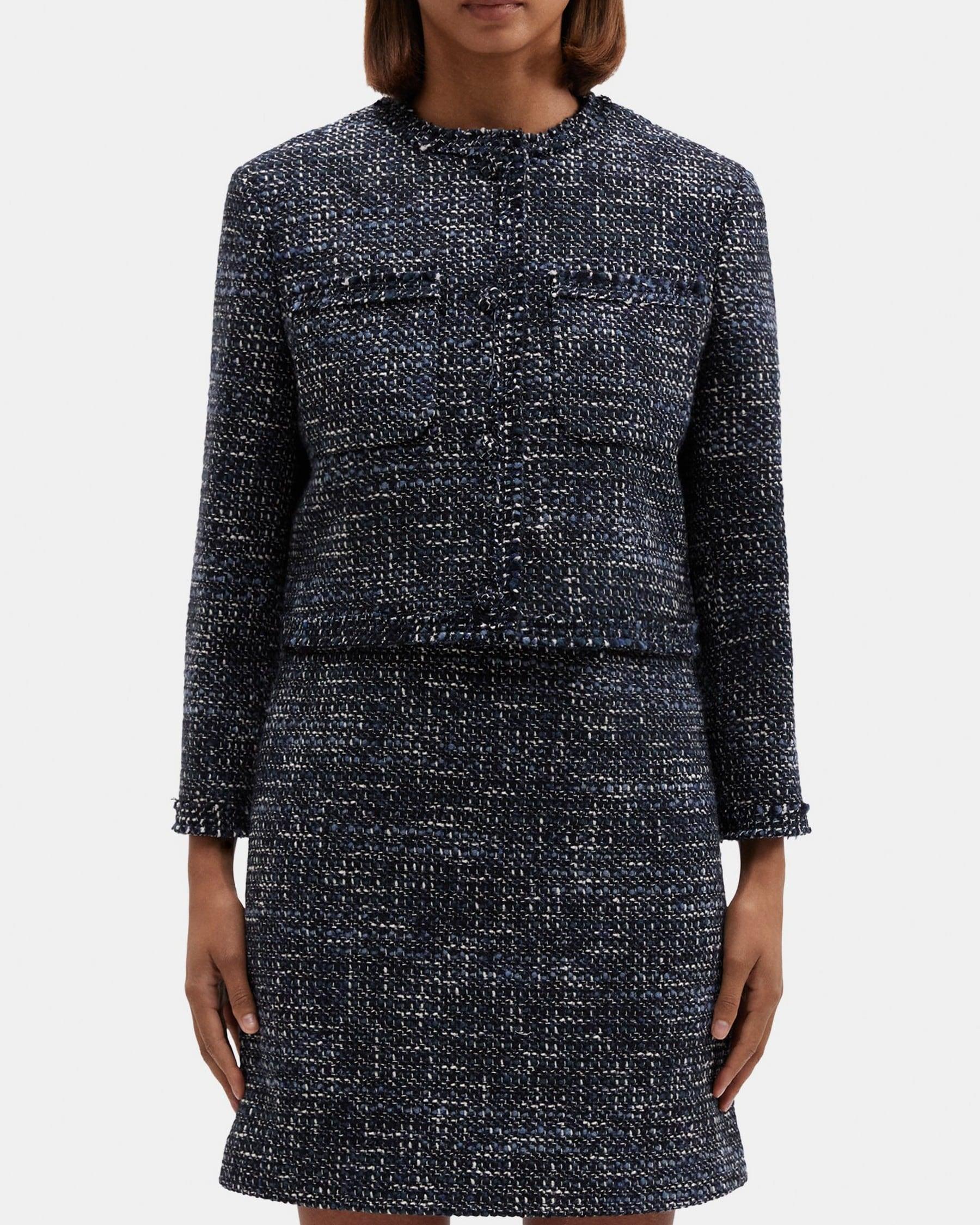 Cropped Jacket in Tweed Product Image