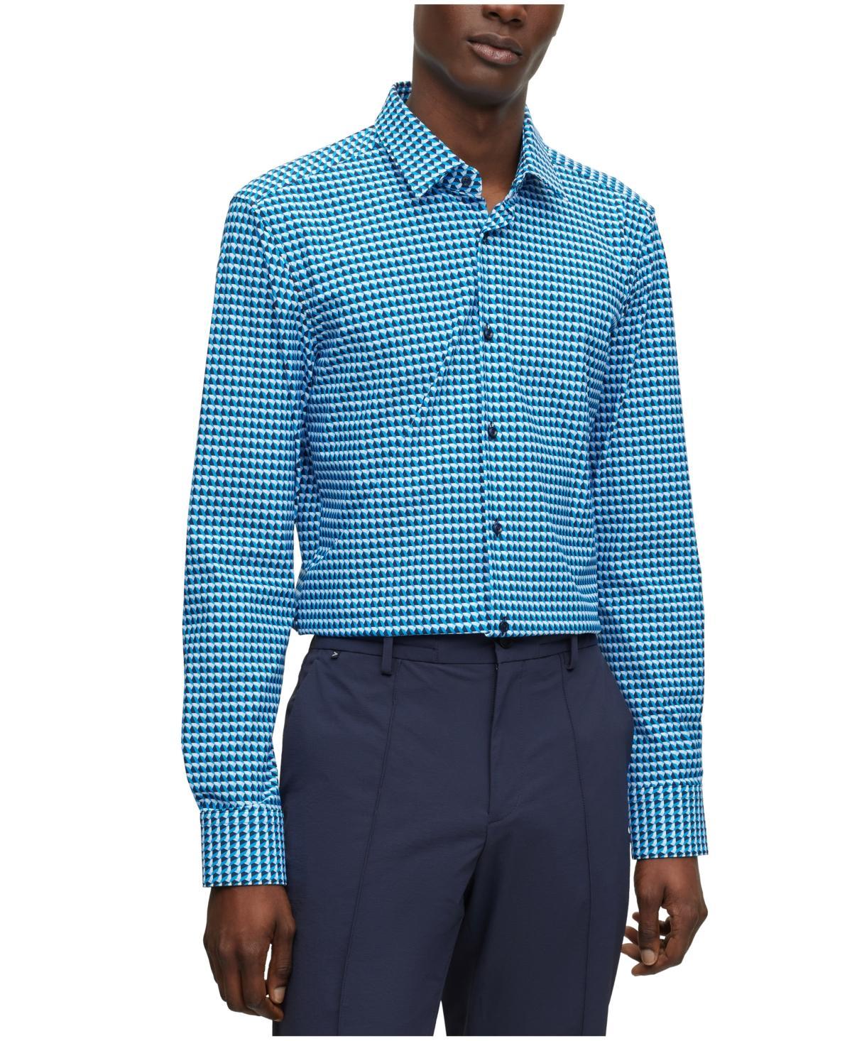 Boss by Hugo Boss Mens Performance-Stretch Slim-Fit Shirt Product Image