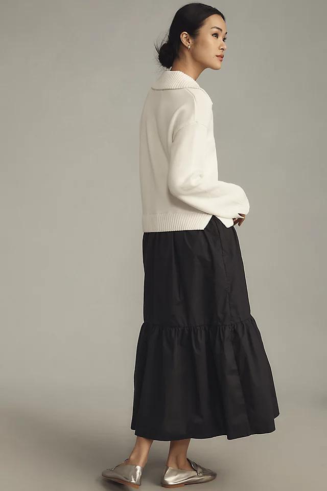 English Factory Long-Sleeve Polo Twofer Midi Dress Product Image