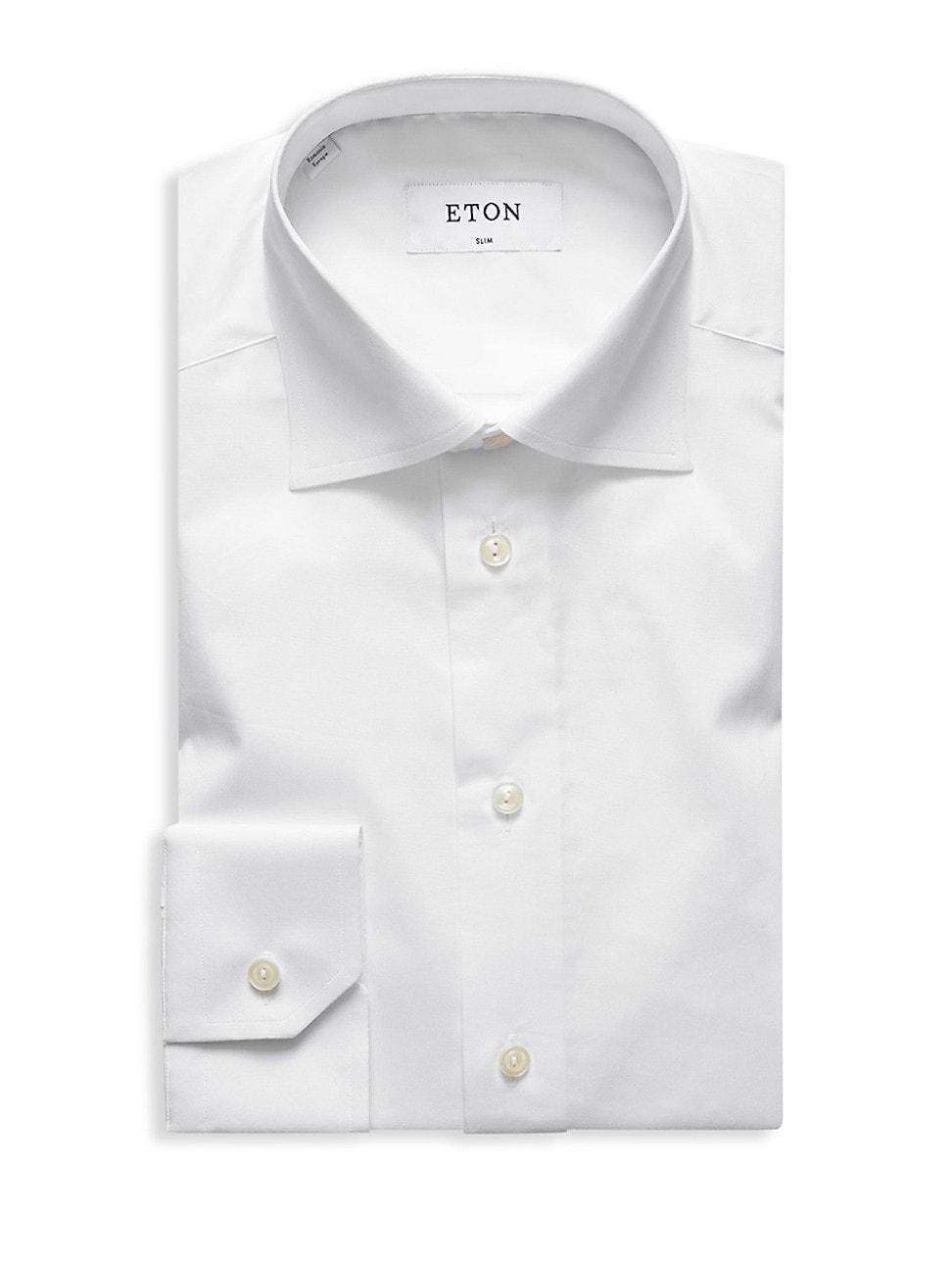 Mens Slim-Fit Cotton Dress Shirt Product Image