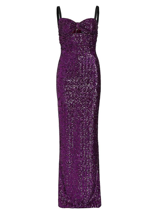 Womens Sleeveless Sequin-Embellished Gown Product Image