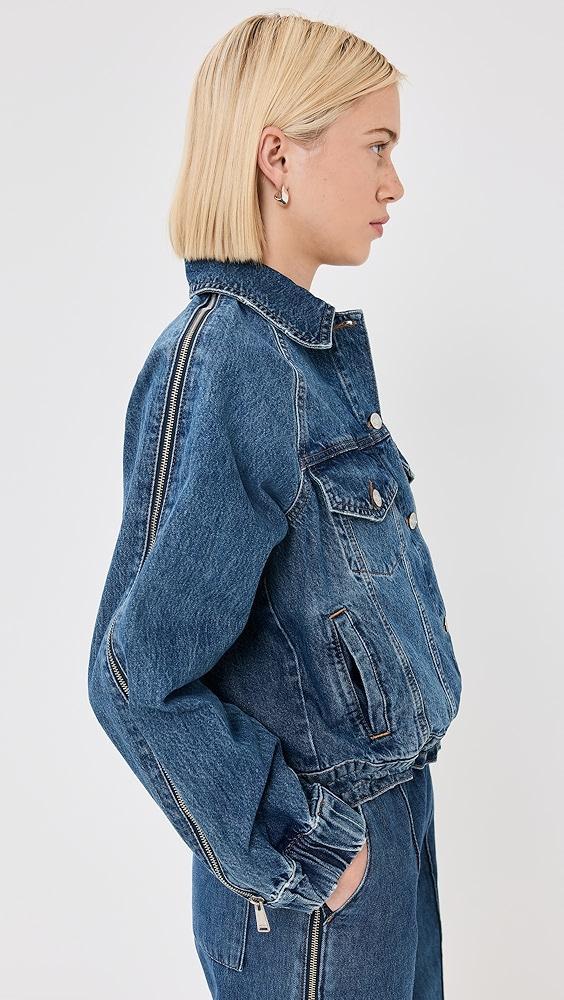 SIMKHAI Amie Zippered Sleeve Jacket | Shopbop Product Image