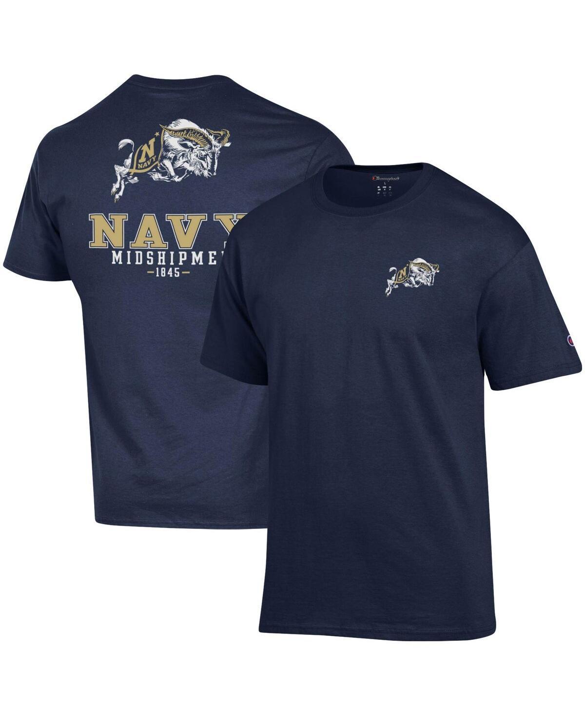 Mens Champion Navy Navy Midshipmen Stack 2-Hit T-shirt Product Image