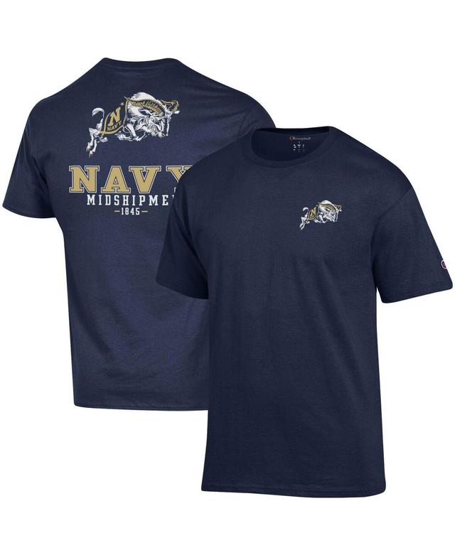 Mens Champion Midshipmen Stack 2-Hit T-Shirt Blue Product Image