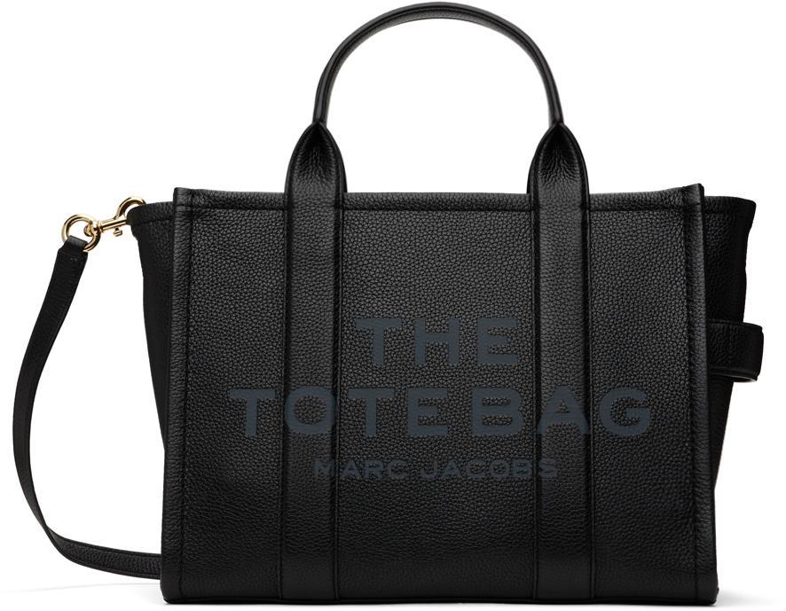 Black 'the Leather Medium' Tote In 001 Black product image