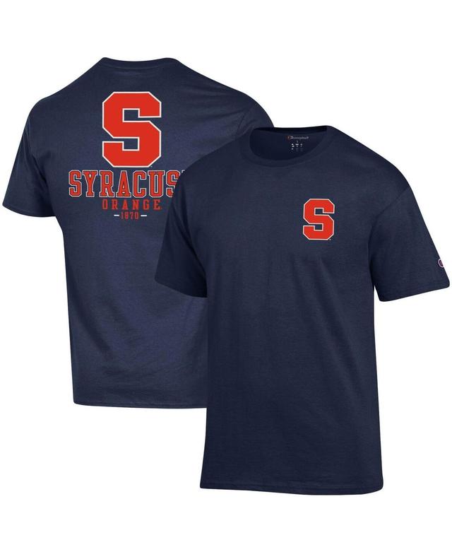 Mens Champion Navy Syracuse Orange Stack 2-Hit T-shirt Product Image