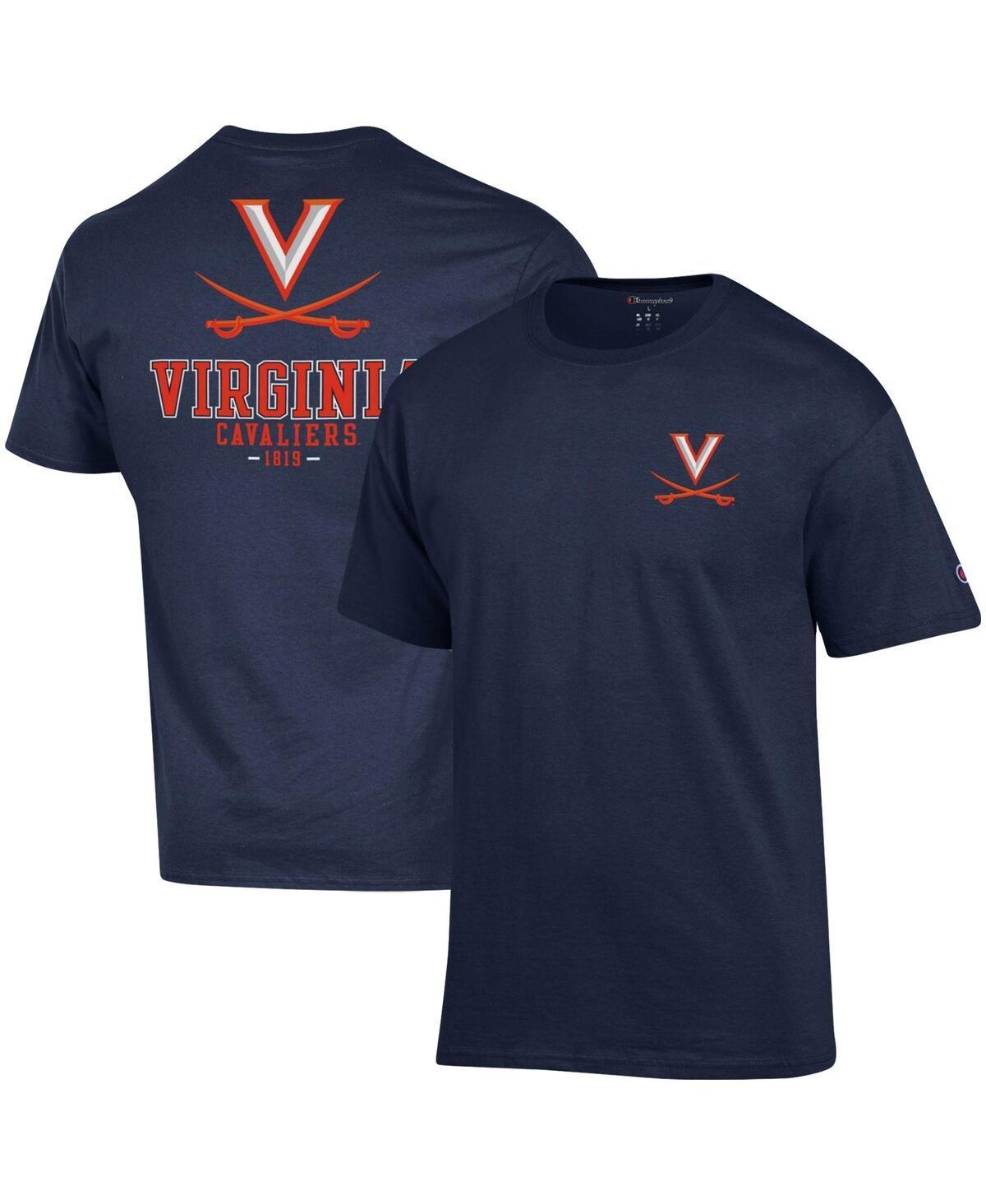 Mens Champion Virginia Cavaliers Stack 2-Hit T-Shirt Blue Product Image