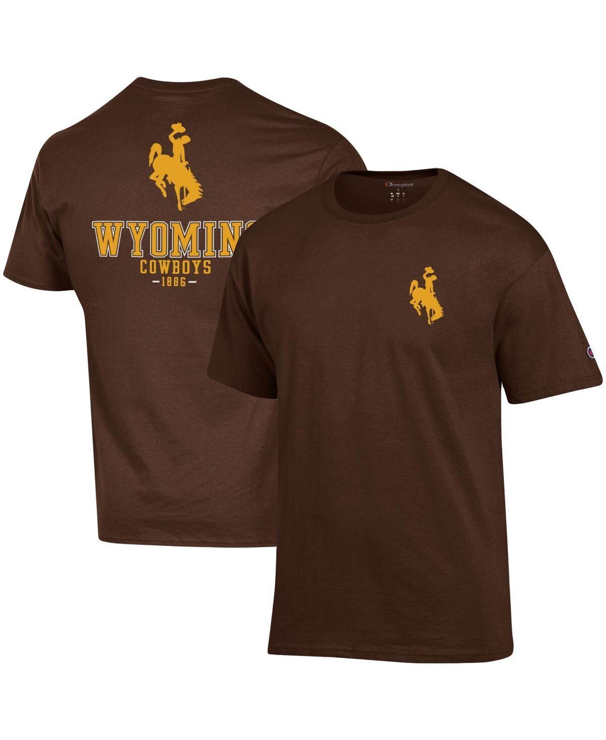 Mens Champion Brown Wyoming Cowboys Stack 2-Hit T-shirt Product Image