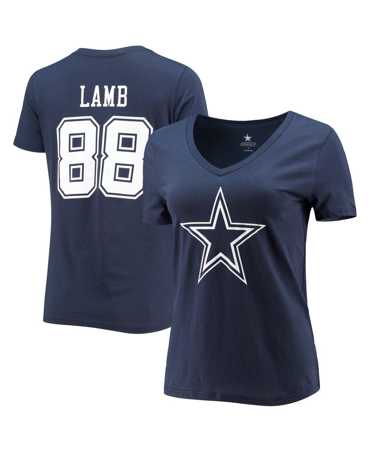 Mens Fanatics Branded CeeDee Lamb Dallas Cowboys Team Player Icon Name & Number T-Shirt Blue Product Image