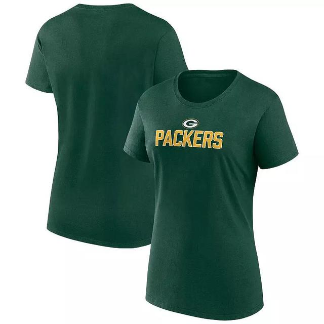 Womens Fanatics Green Green Bay Packers Plus Size Mothers Day #1 Mom V-Neck T-shirt Product Image