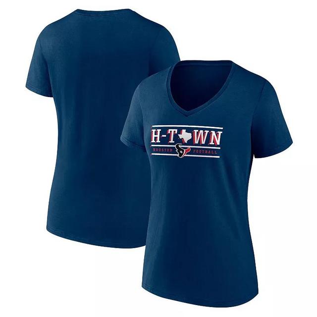 Womens Fanatics Houston Texans Lock-Up V-Neck T-Shirt Product Image