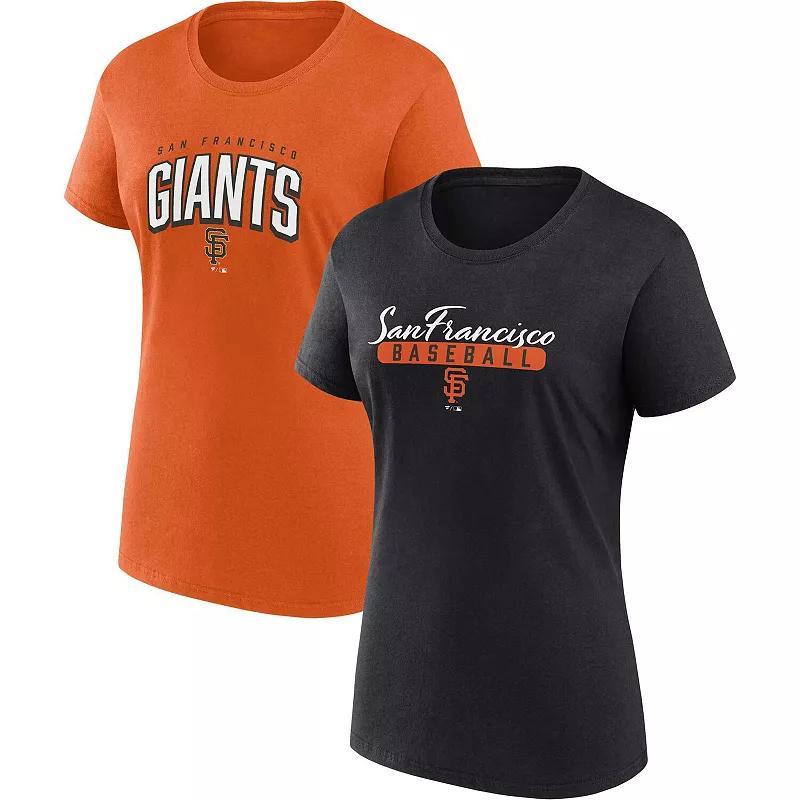 Womens Fanatics Branded /Orange San Francisco Giants Fan T-Shirt Combo Set Product Image