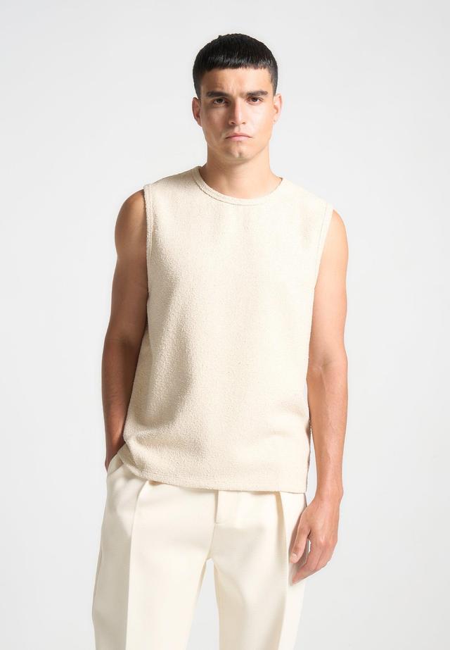 Boucle Boxy Vest - Cream Male Product Image