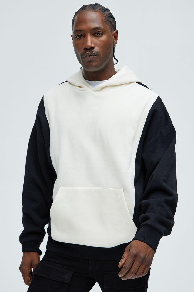 Tyson Milo Contrast Oversized Hoodie - Black/combo Product Image