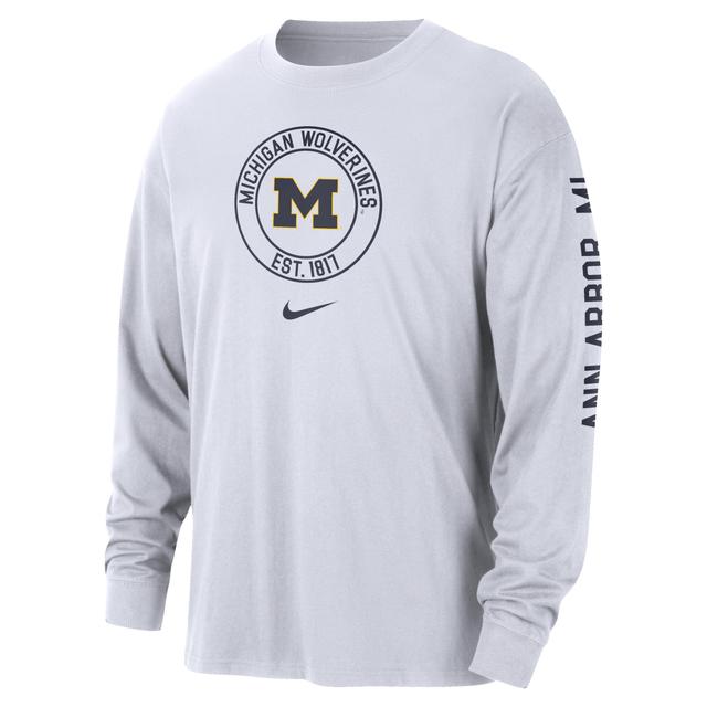 Michigan Max90 Nike Men's College Long-Sleeve T-Shirt Product Image