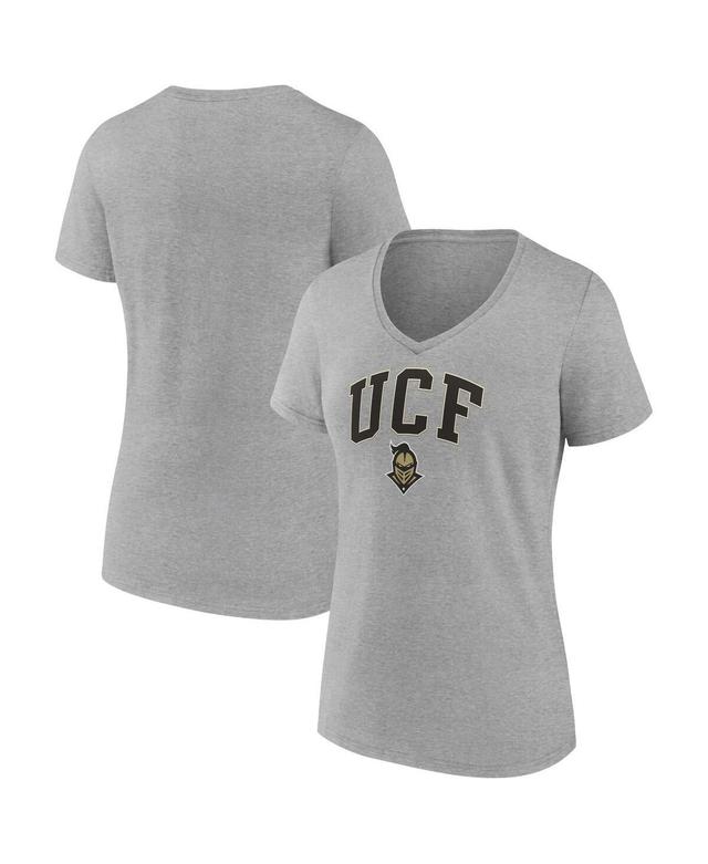 Womens Fanatics Heather Gray Michigan State Spartans Evergreen Campus V-Neck T-shirt Product Image