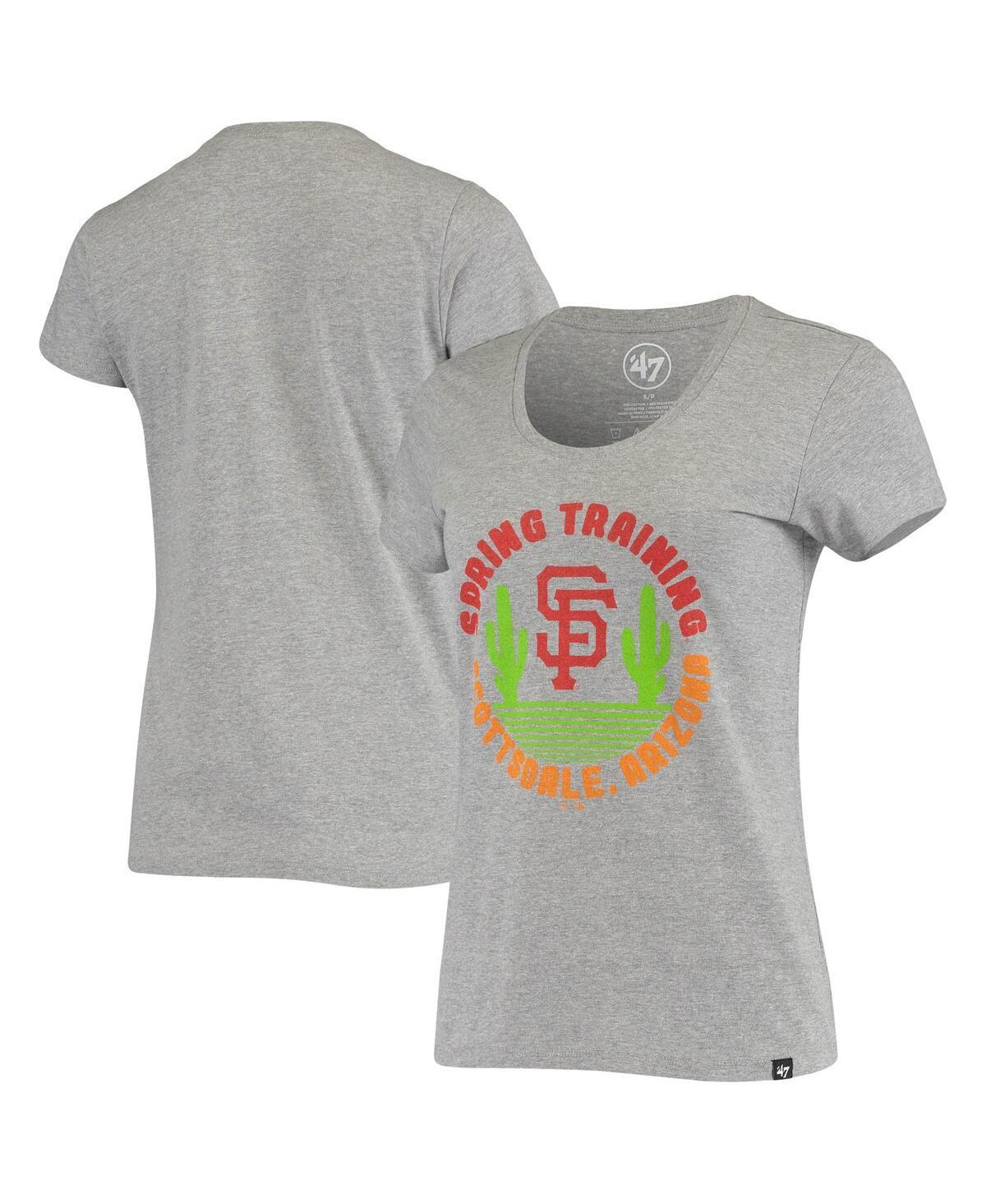 Womens 47 Brand Heathered Gray San Francisco Giants Spring Training Cactus Circle Scoop Neck T-shirt Product Image