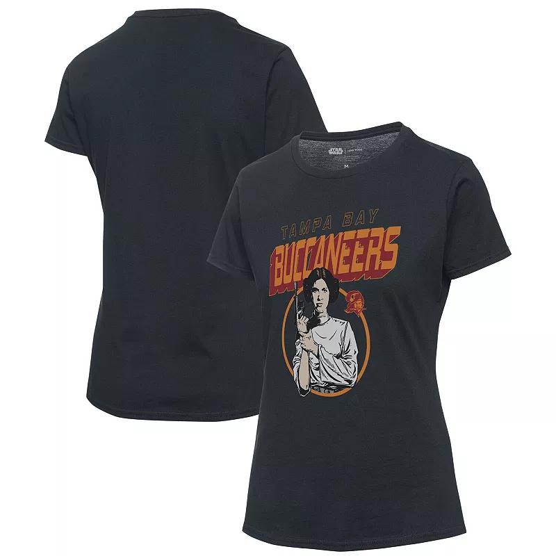 Womens Junk Food Tampa Bay Buccaneers Disney Star Wars Princess Leia T-Shirt Product Image