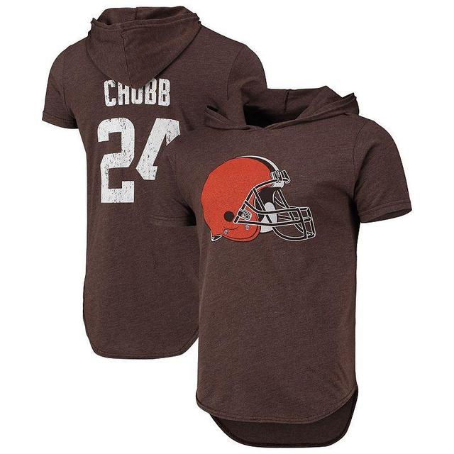 Mens Fanatics Branded Nick Chubb Cleveland s Player Name & Number Tri-Blend Hoodie T-Shirt Product Image