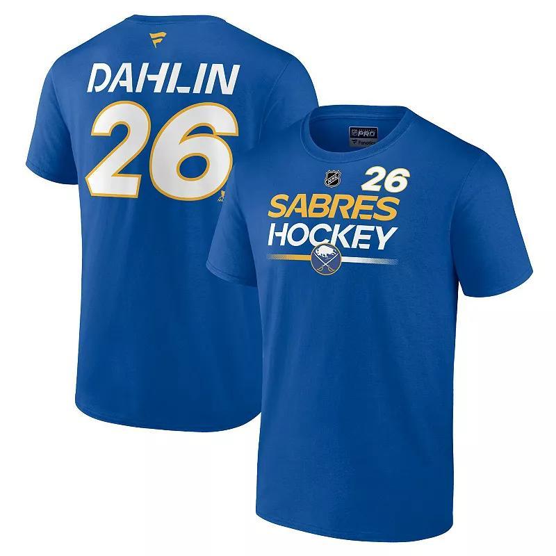 Mens Fanatics Branded Rasmus Dahlin Royal Buffalo Sabres Authentic Pro Prime Name & Number T-Shirt Product Image