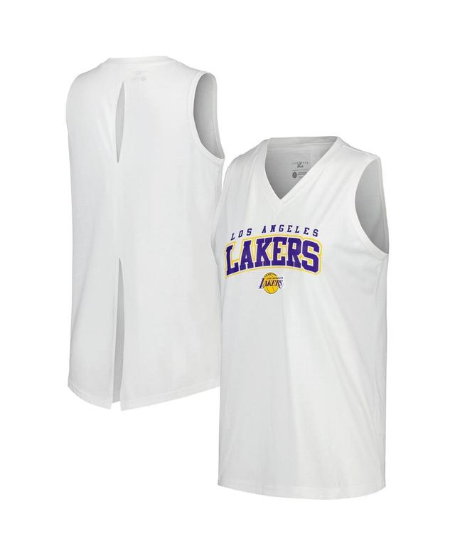 Womens Levelwear Los Angeles Lakers Paisley Peekaboo Tank Top Product Image