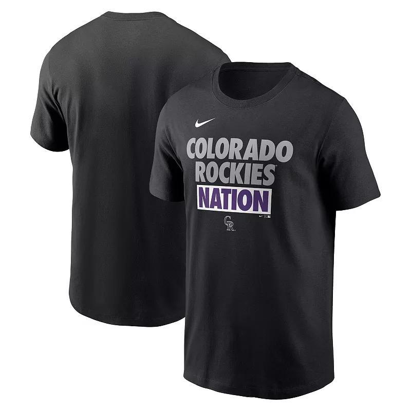 Mens Nike Black Colorado Rockies Rally Rule T-shirt Product Image