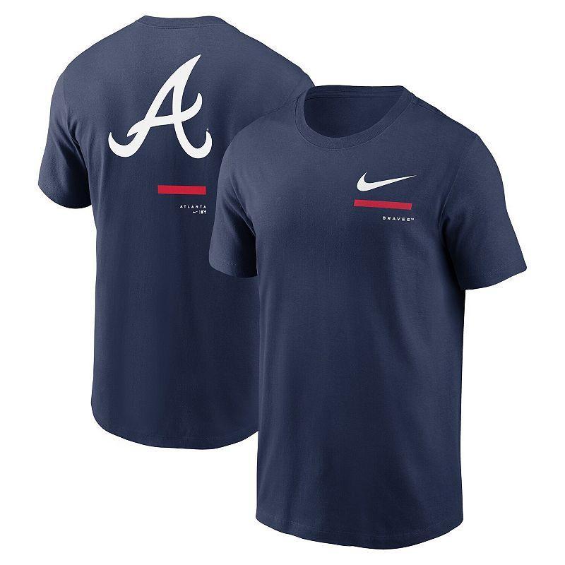 Mens Nike Navy Atlanta Braves Over the Shoulder T-shirt Product Image