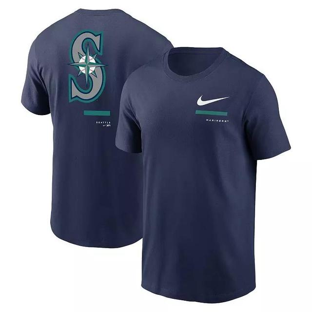 Mens Nike Milwaukee Brewers Over the Shoulder T-Shirt Blue Product Image