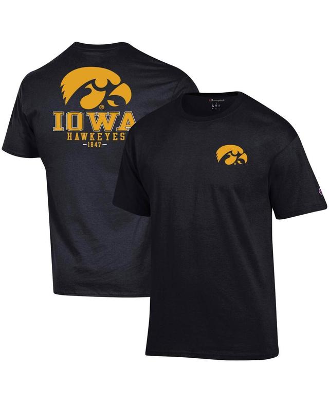 Mens Champion Iowa Hawkeyes Stack 2-Hit T-Shirt Product Image