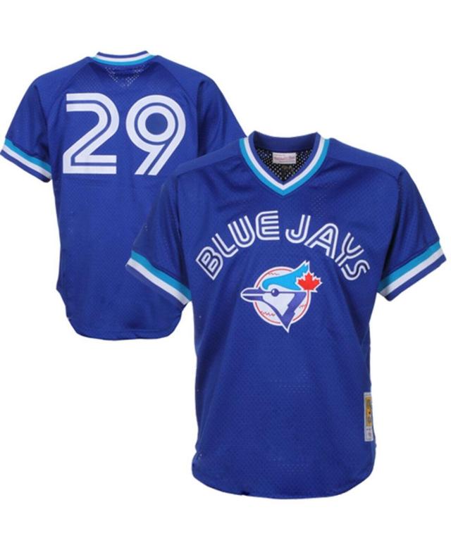 Mens Mitchell & Ness Joe Carter Royal Toronto Blue Jays 1993 Authentic Cooperstown Collection Mesh Batting Practice Jersey Product Image