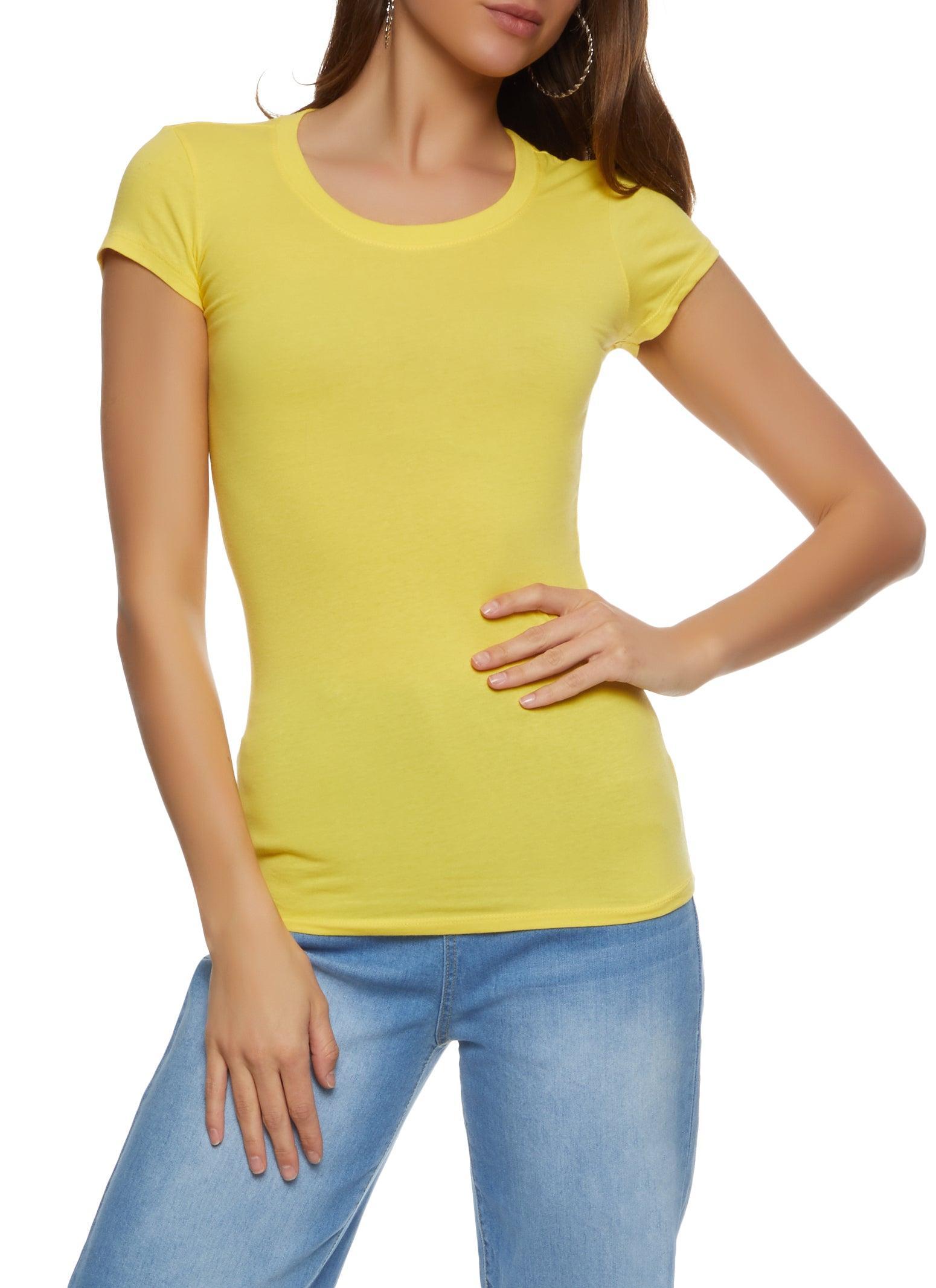 Womens Basic Scoop Neck Tee Product Image