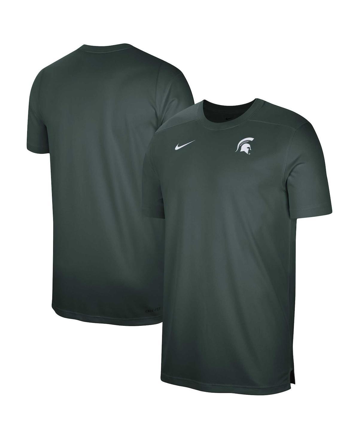 Mens Nike Green Michigan State Spartans Sideline Coaches Performance Top Product Image