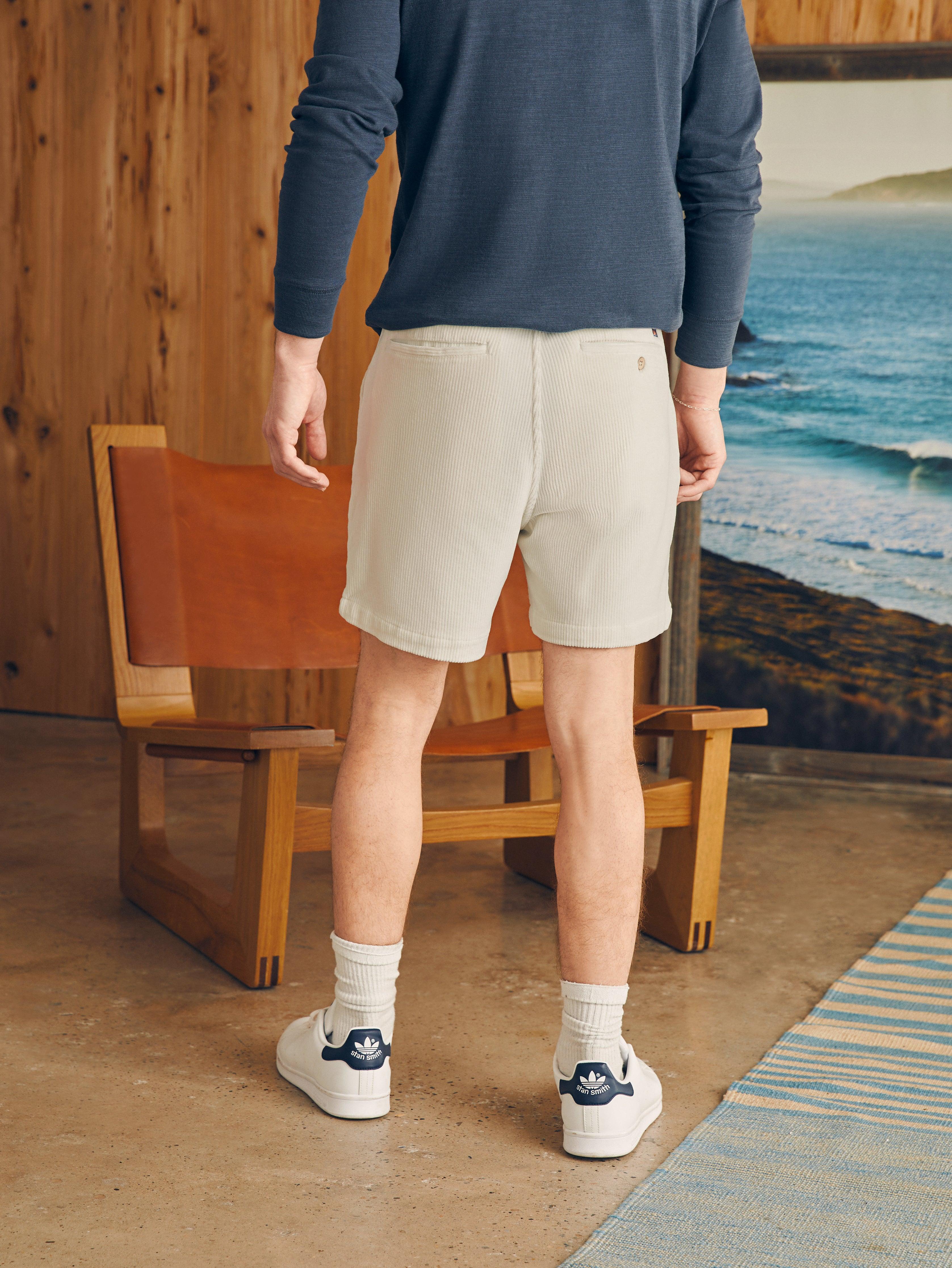 Essential Italian Knit Cord Short (6" Inseam) - Stone Male Product Image