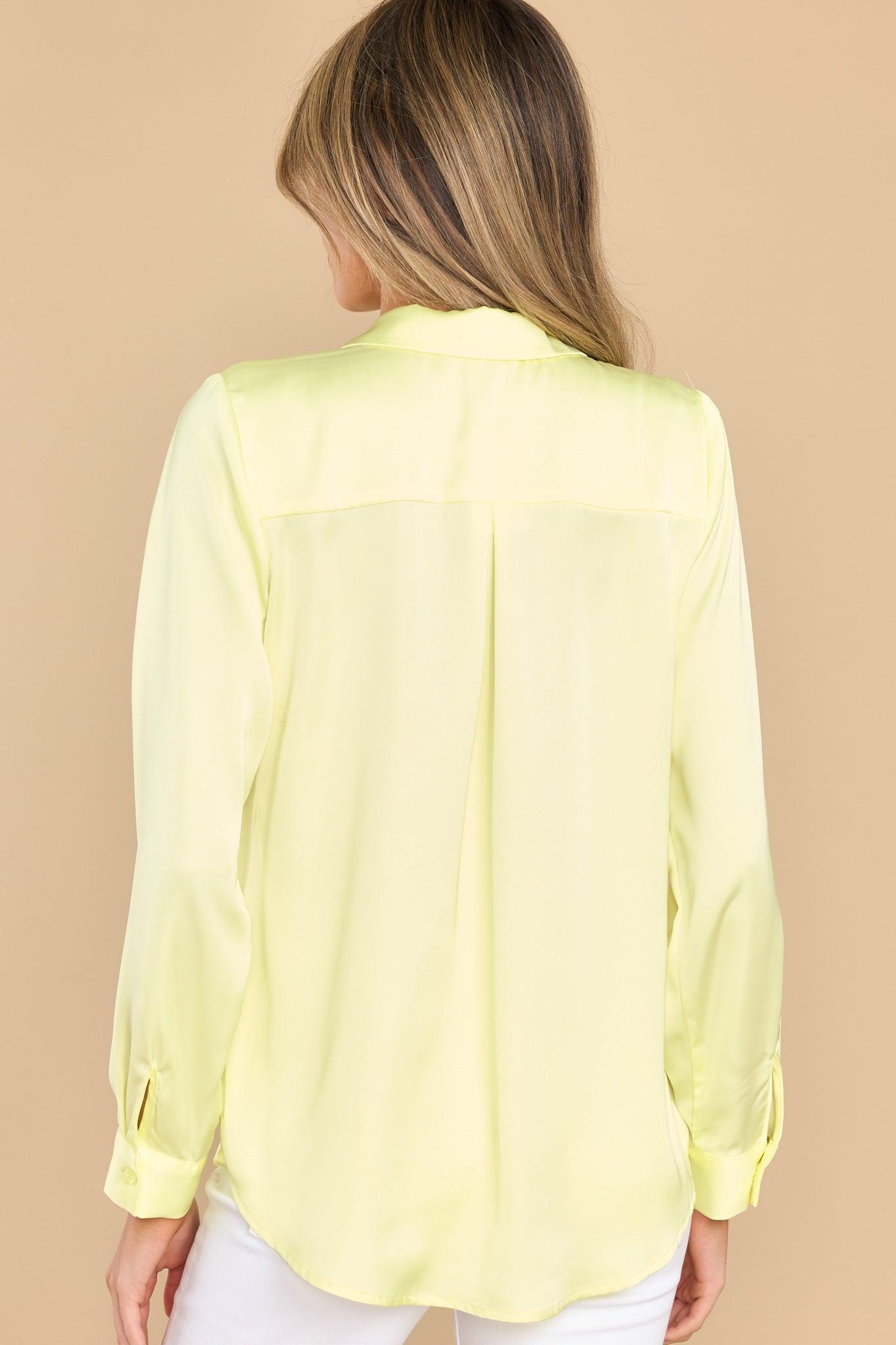 Help Me Help You Yellow Button Front Top Product Image