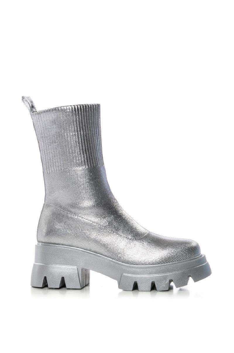 AZALEA WANG MITTY SILVER BOOTIE Product Image