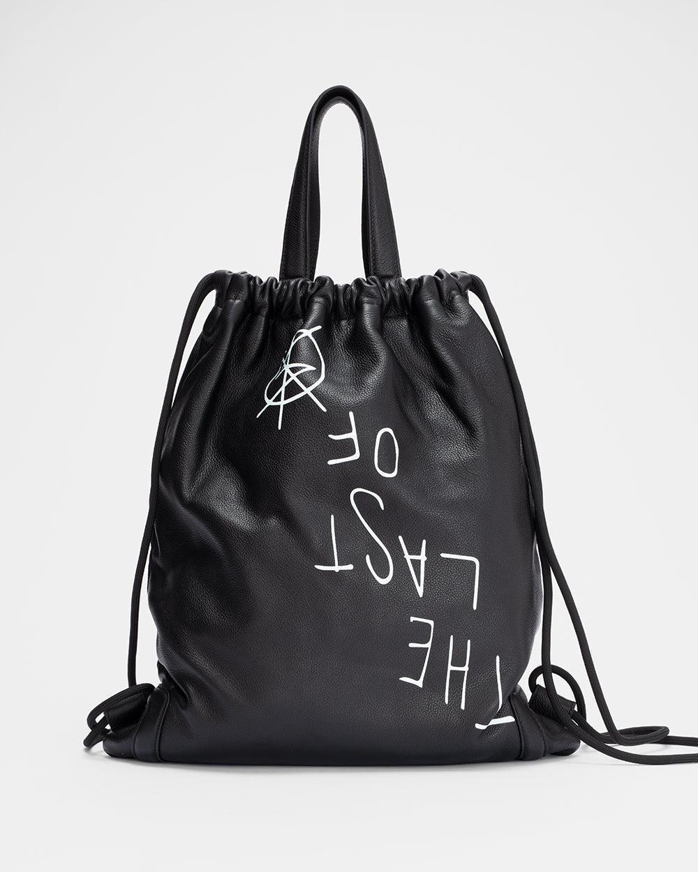 DRAWSTRING BACKPACK BLACK/WHITE Female Product Image