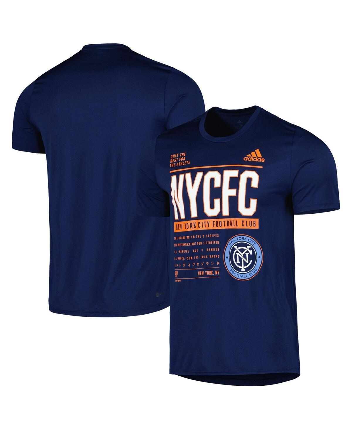 Mens adidas New York City FC Club DNA Performance T-Shirt Blue Product Image