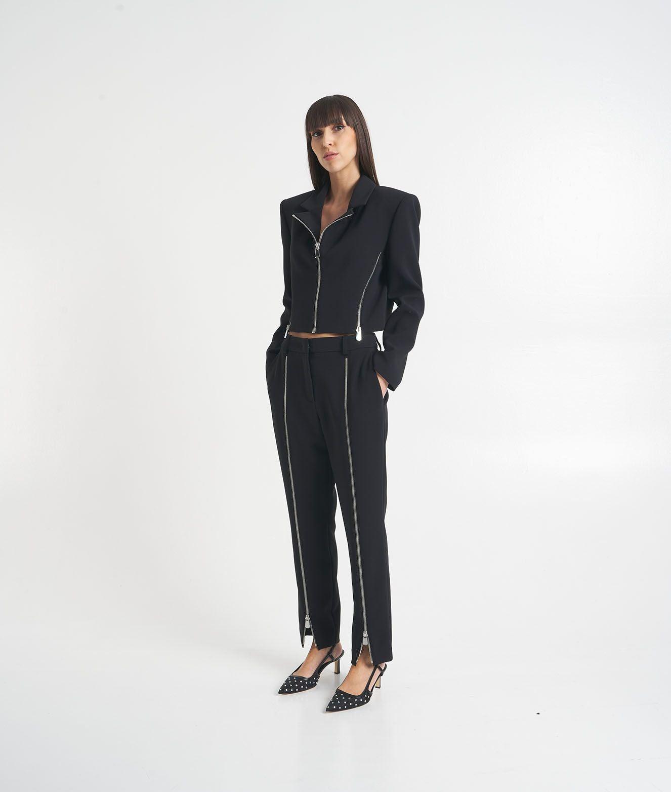 'Quimper' trousers with zip Product Image